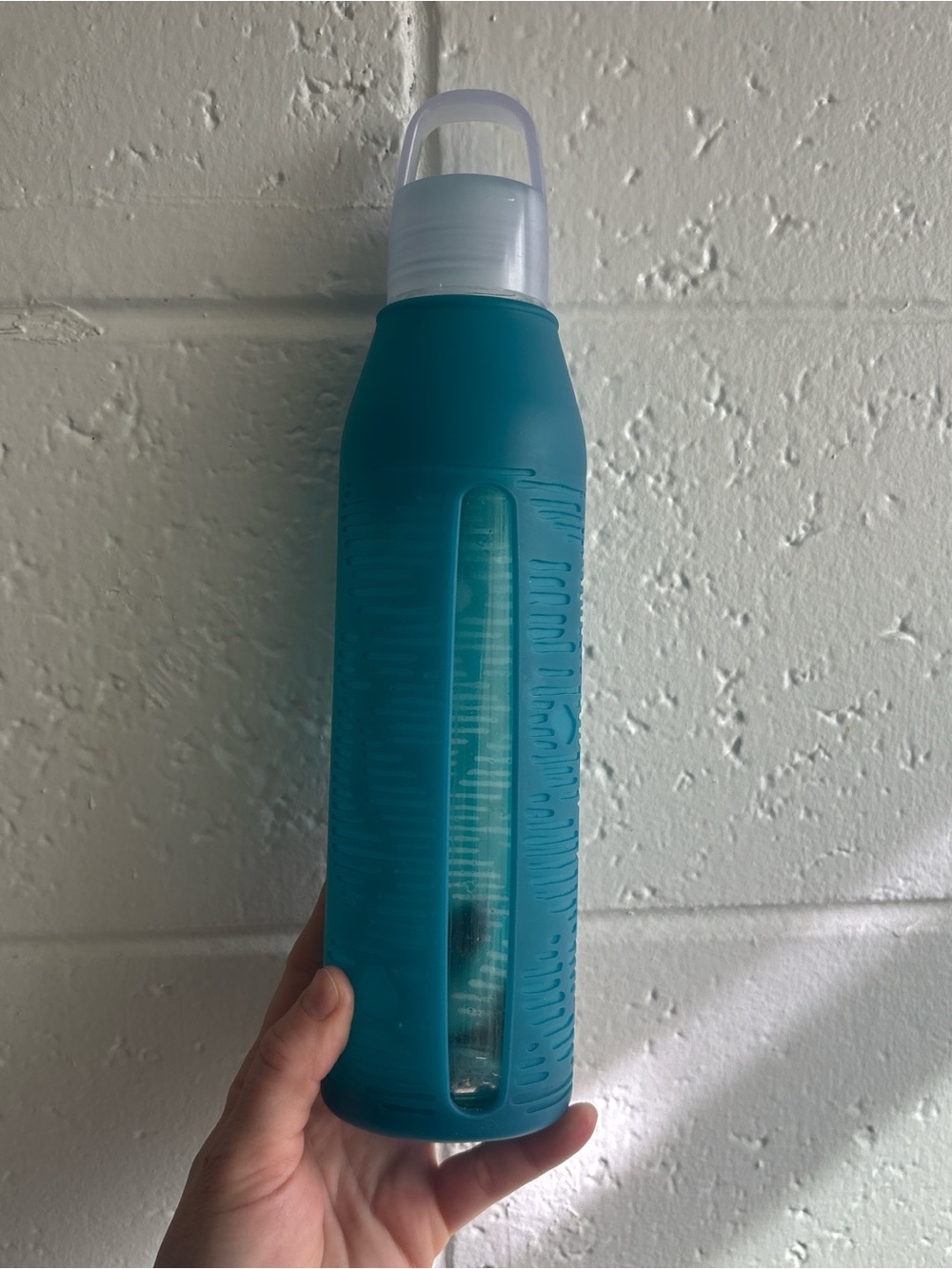 lululemon athletica Glass & Silicone Water Bottle EUC